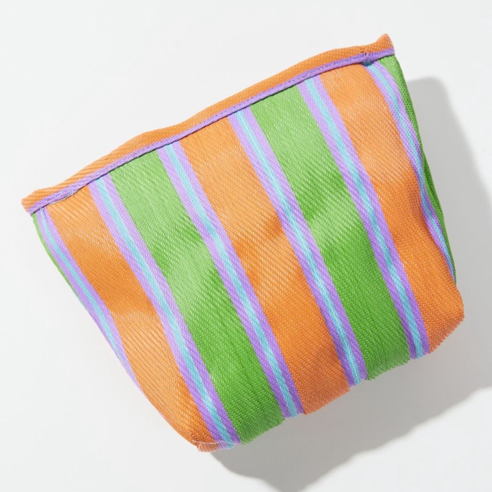 URBAN OUTFITTERS Orange Multicolor Striped Woven Pouch